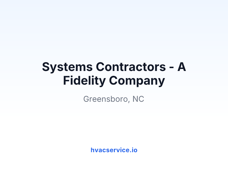 Systems Contractors - A Fidelity Company