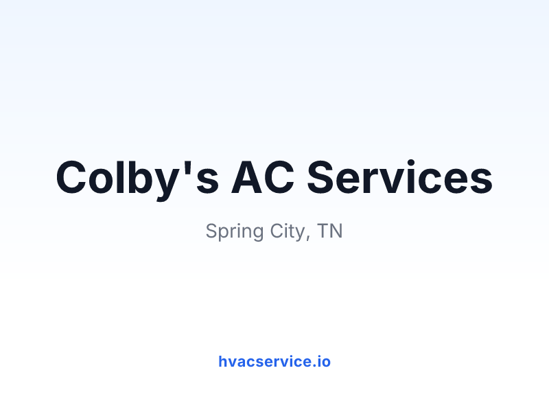 Colby's AC Services