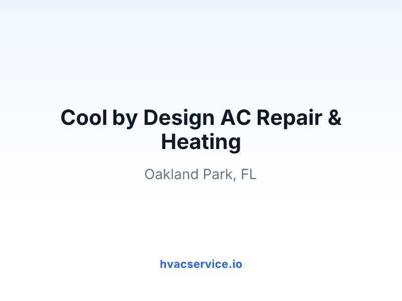 Cool by Design AC Repair & Heating