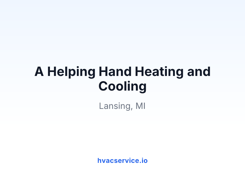 A Helping Hand Heating and Cooling