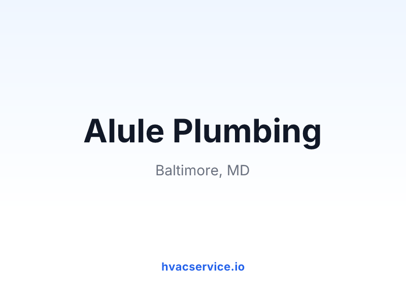 Alule Plumbing