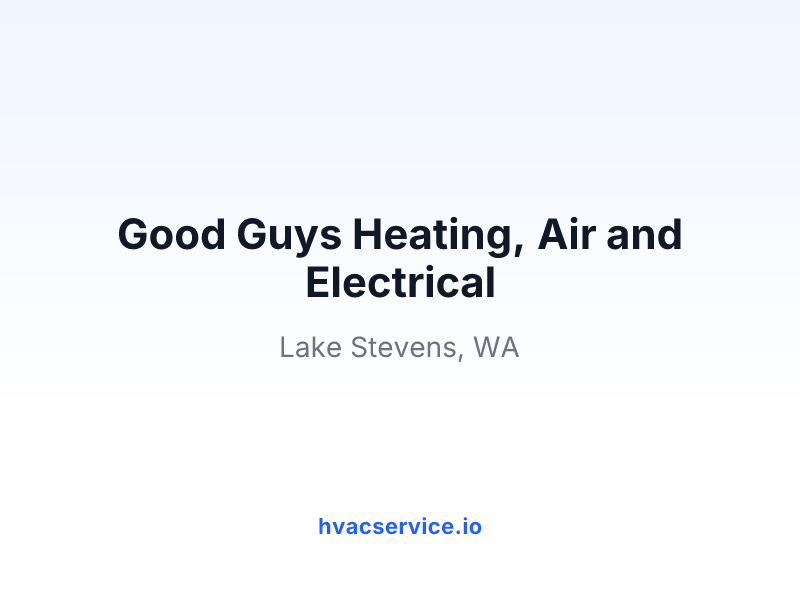Good Guys Heating, Air and Electrical