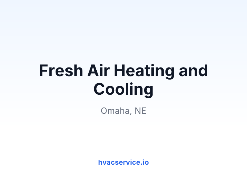 Fresh Air Heating and Cooling