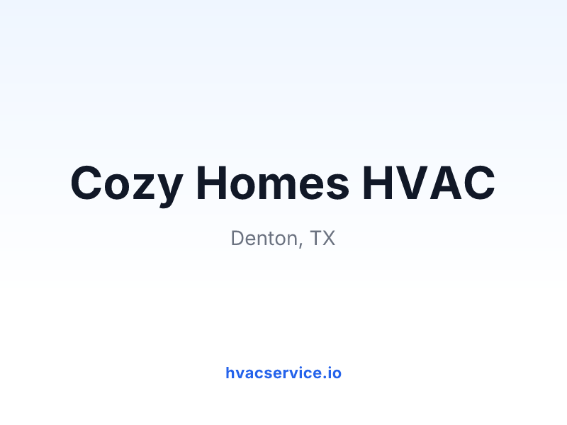 Cozy Homes HVAC