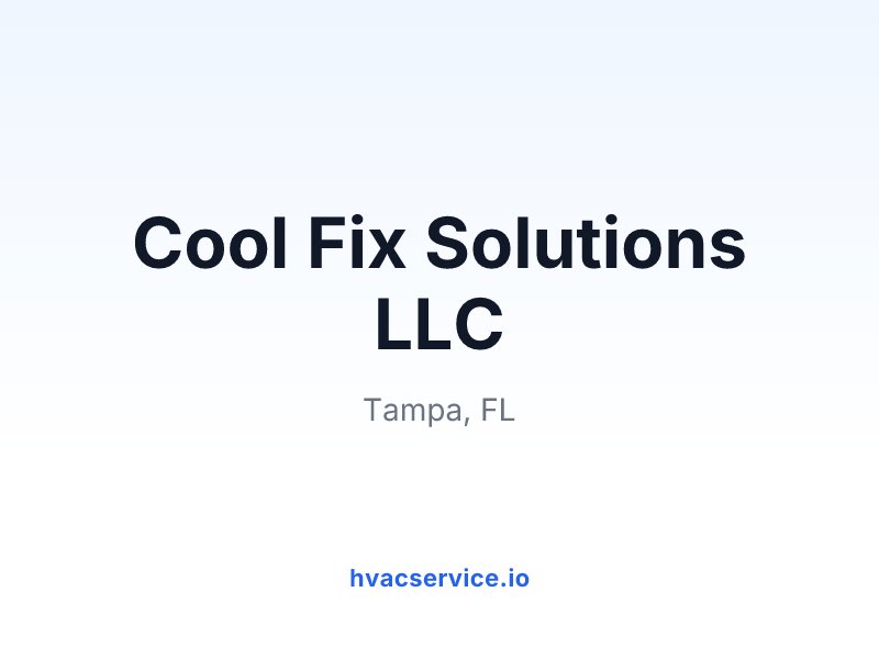 Cool Fix Solutions LLC
