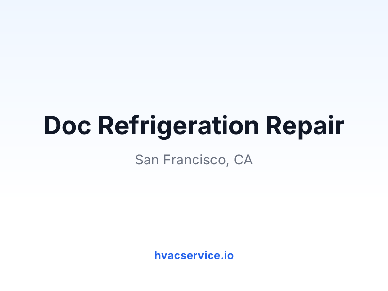 Doc Refrigeration Repair