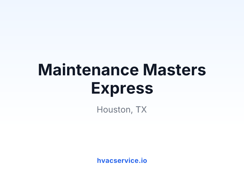 Maintenance Masters Express