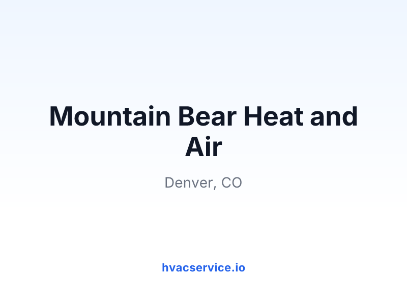Mountain Bear Heat and Air