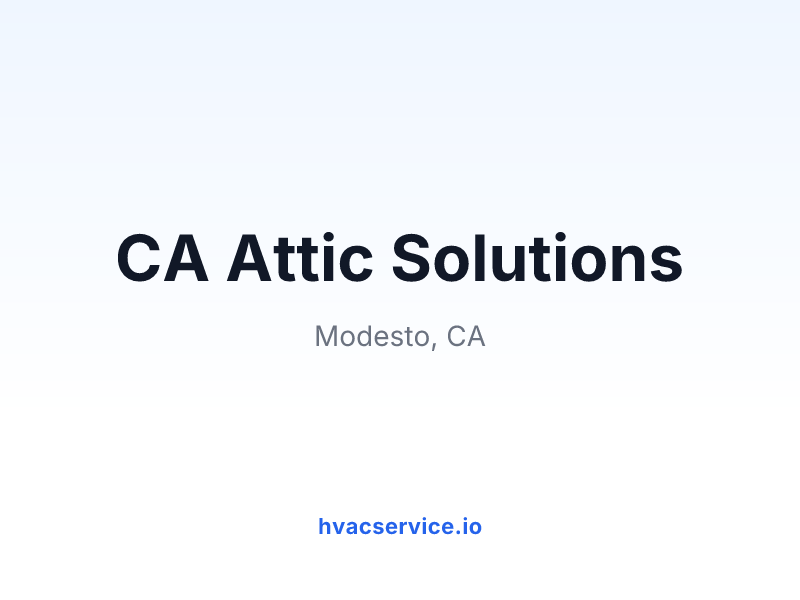 CA Attic Solutions