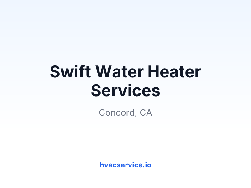 Swift Water Heater Services