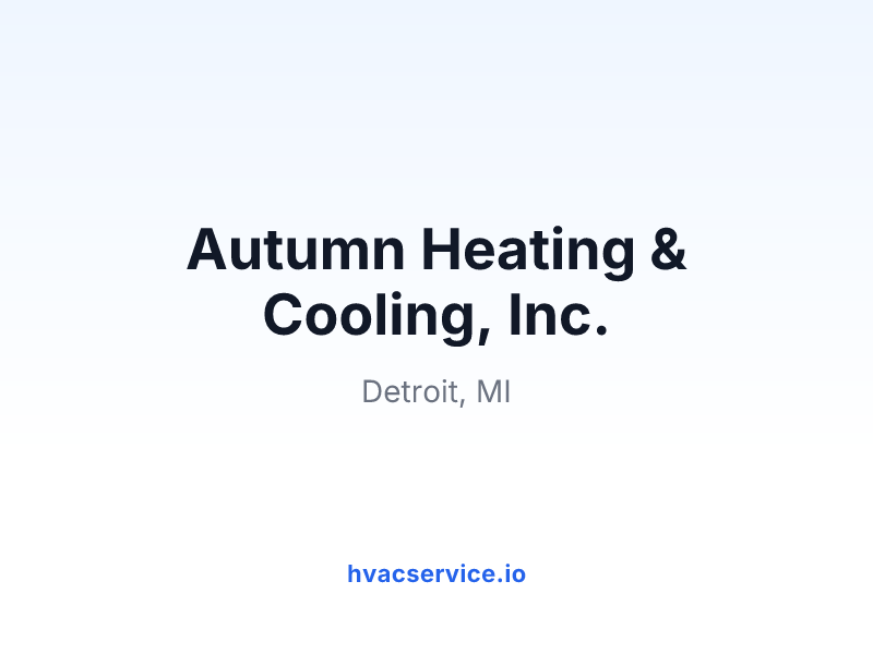 Autumn Heating & Cooling, Inc.