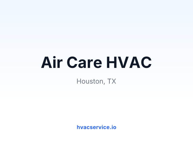 Air Care HVAC