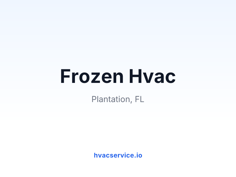 Frozen Hvac