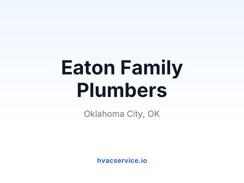 Eaton Family Plumbers