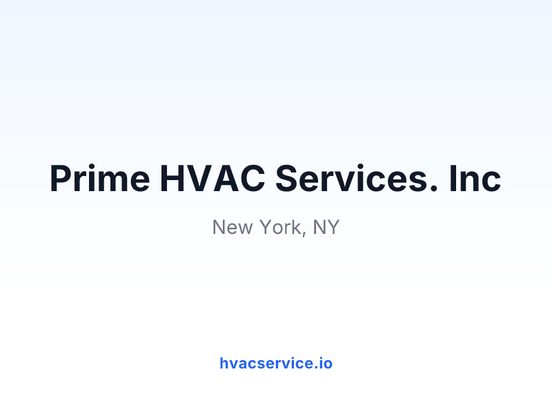 Prime HVAC Services. Inc