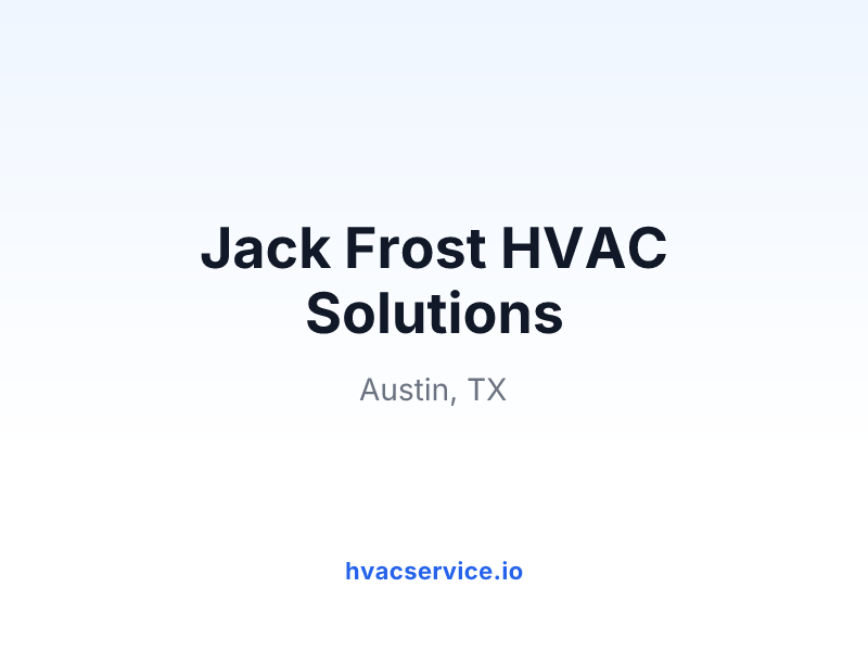 Jack Frost HVAC Solutions