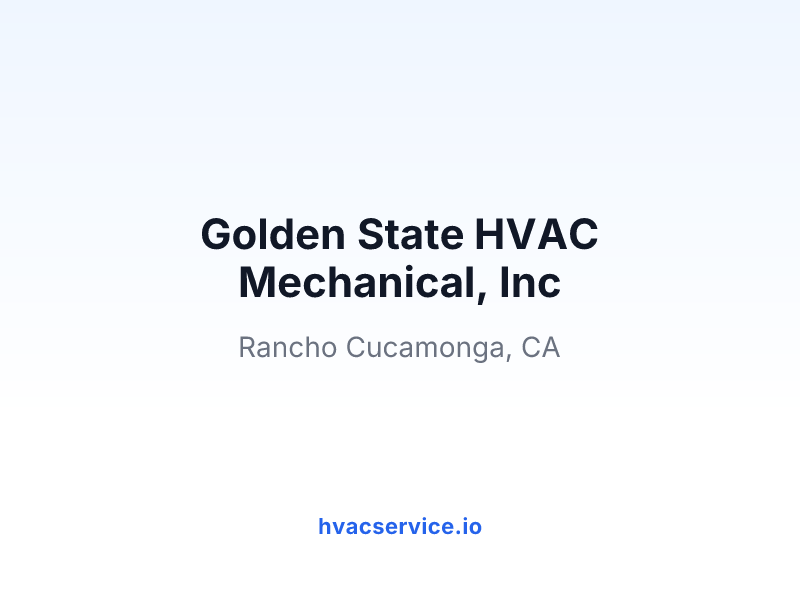Golden State HVAC Mechanical, Inc