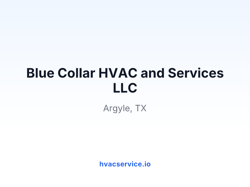 Blue Collar HVAC and Services LLC