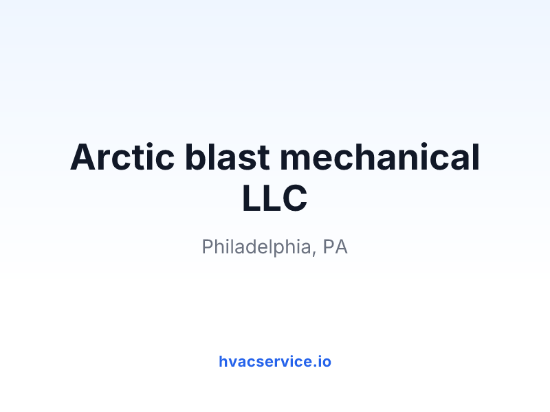 Arctic blast mechanical LLC