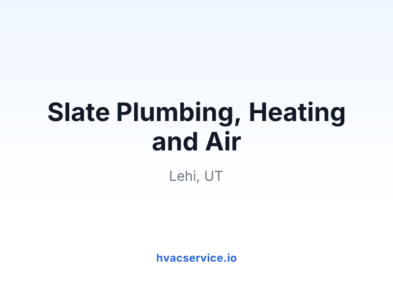 Slate Plumbing, Heating and Air