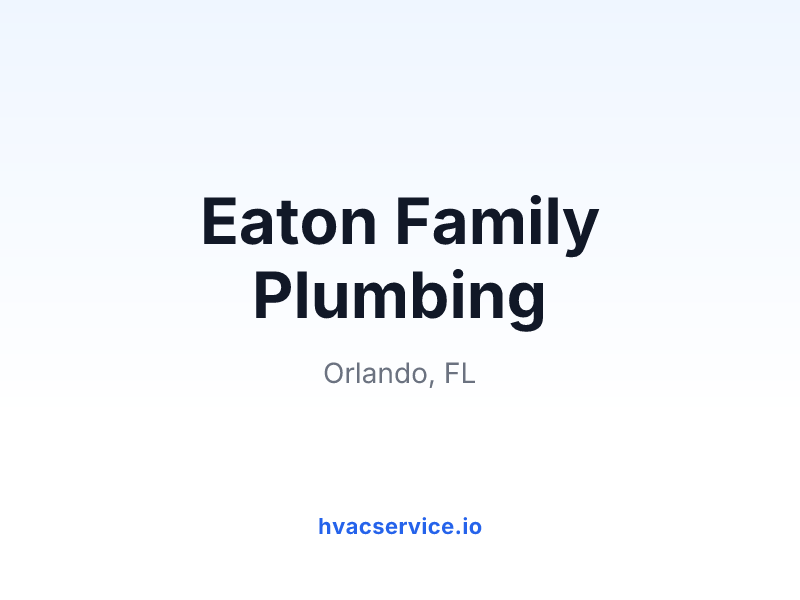 Eaton Family Plumbing