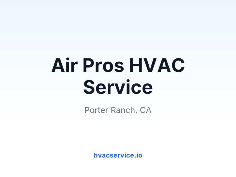 Air Pros HVAC Service