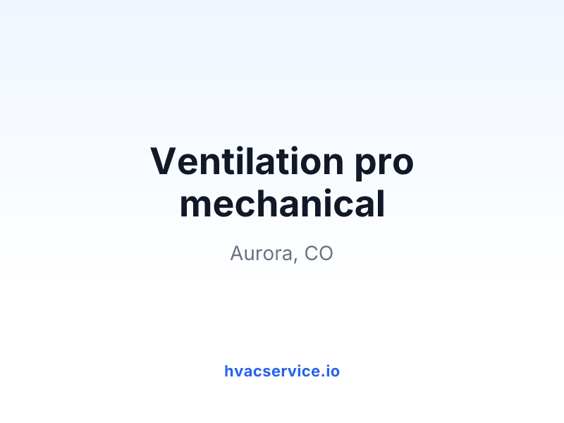 Ventilation pro mechanical