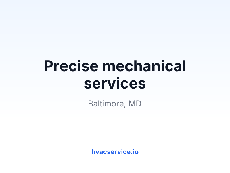 Precise mechanical services