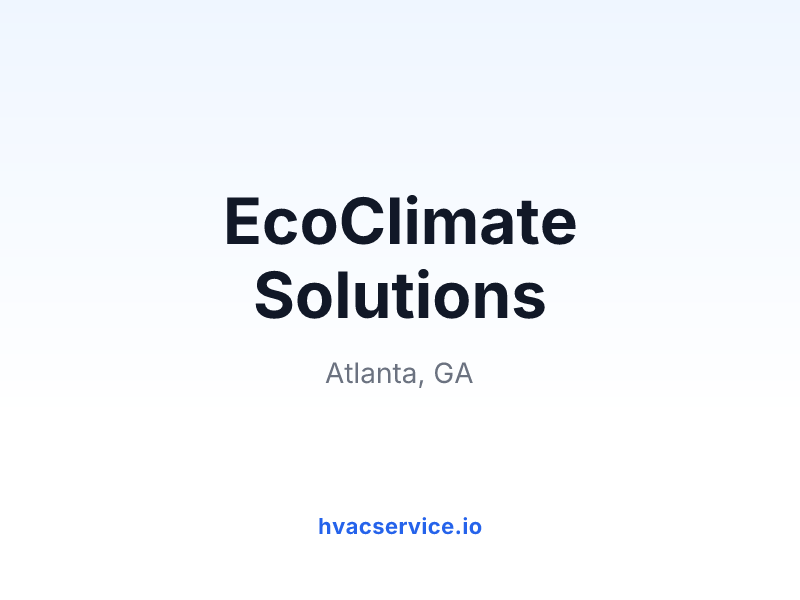 EcoClimate Solutions
