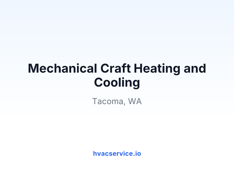 Mechanical Craft Heating and Cooling