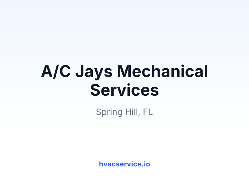 A/C Jays Mechanical Services