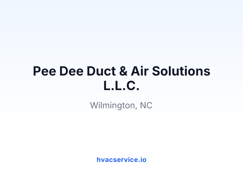Pee Dee Duct & Air Solutions L.L.C.