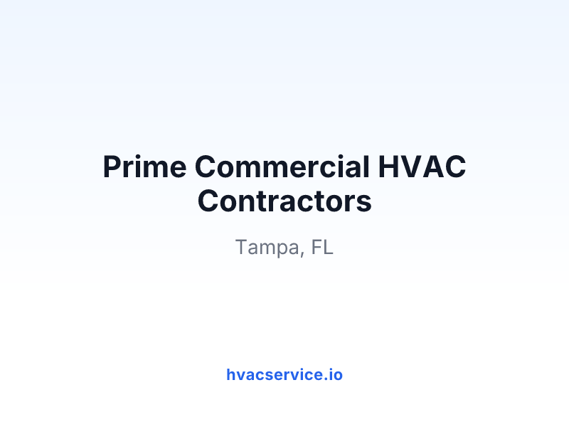 Prime Commercial HVAC Contractors