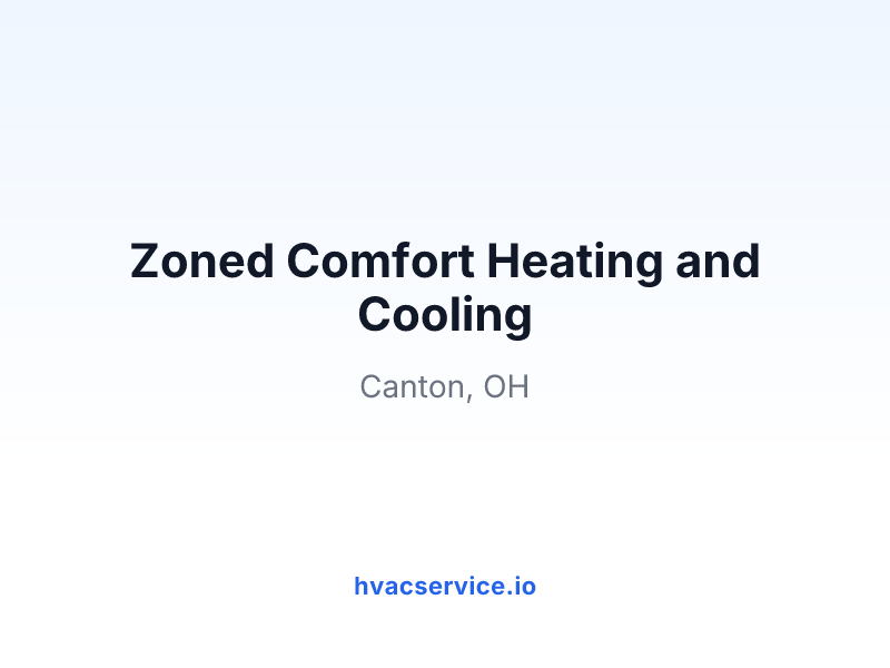 Zoned Comfort Heating and Cooling