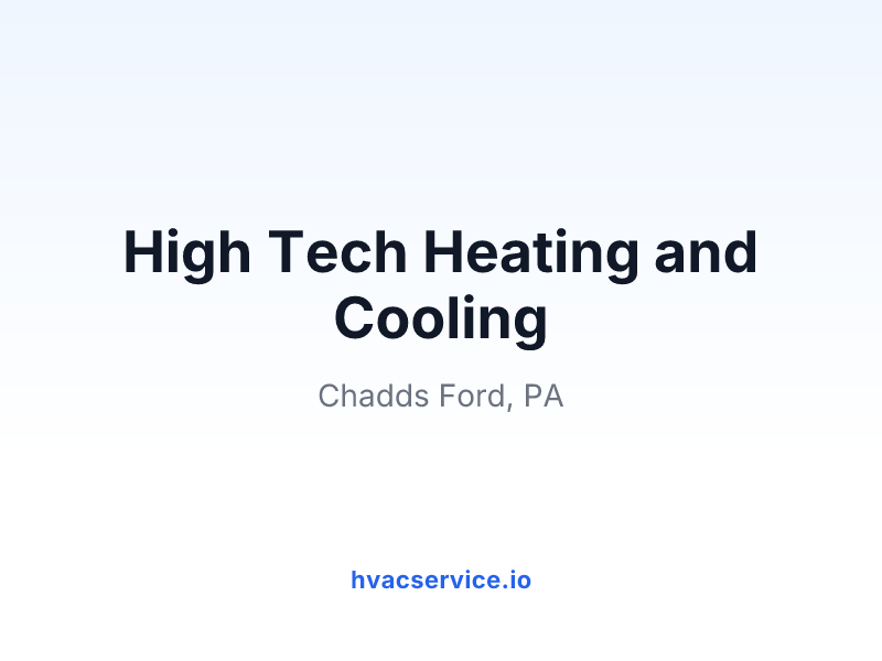 High Tech Heating and Cooling