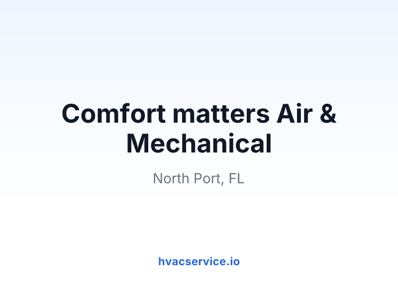 Comfort matters Air & Mechanical