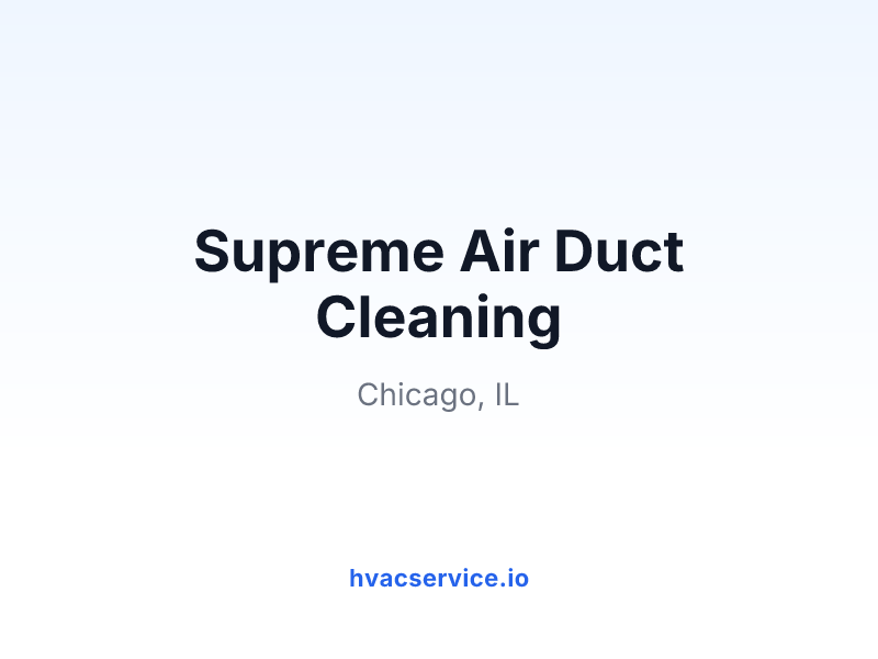 Supreme Air Duct Cleaning