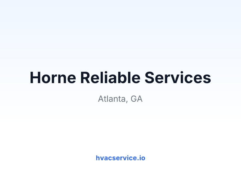 Horne Reliable Services