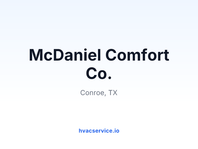 McDaniel Comfort Co.
