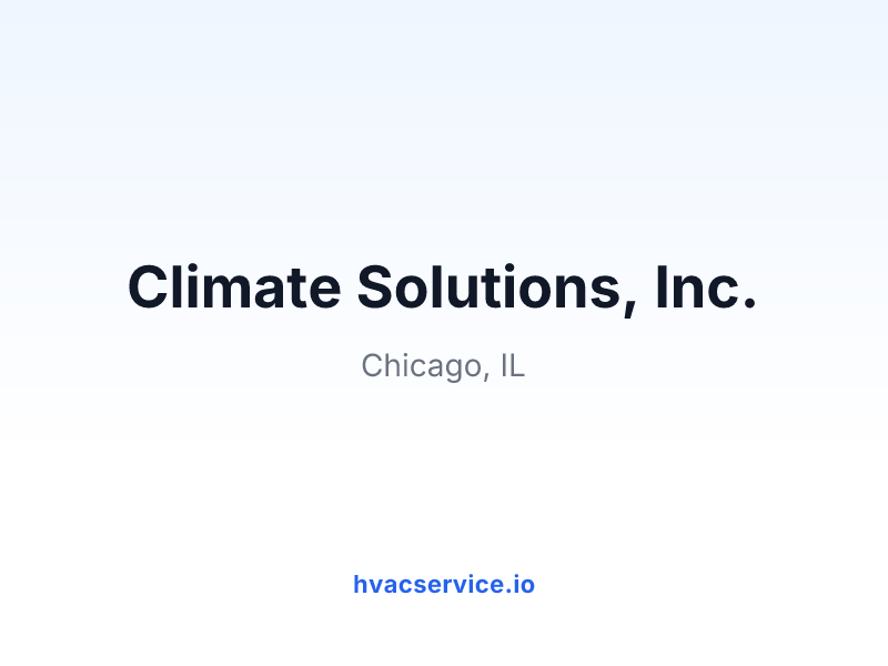 Climate Solutions, Inc.
