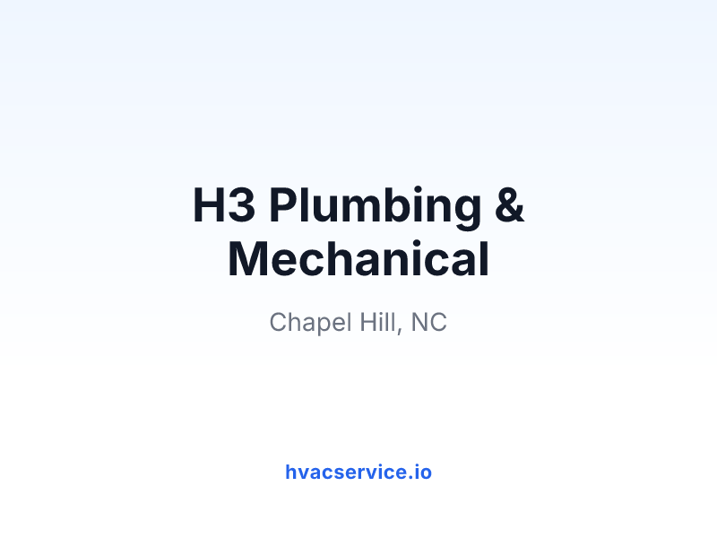 H3 Plumbing & Mechanical