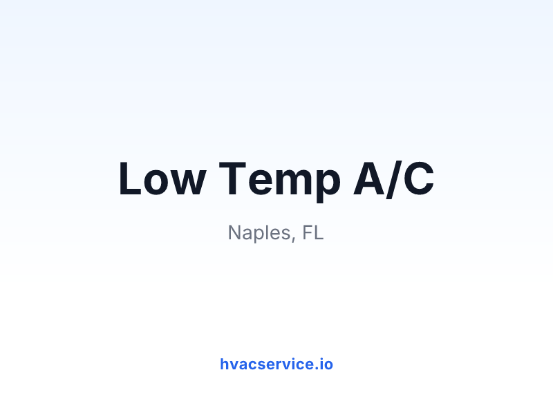 Low Temp A/C