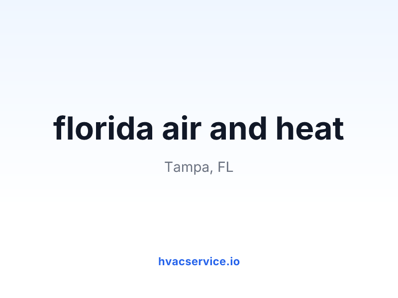florida air and heat