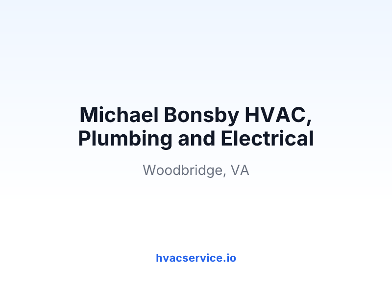 Michael Bonsby HVAC, Plumbing and Electrical