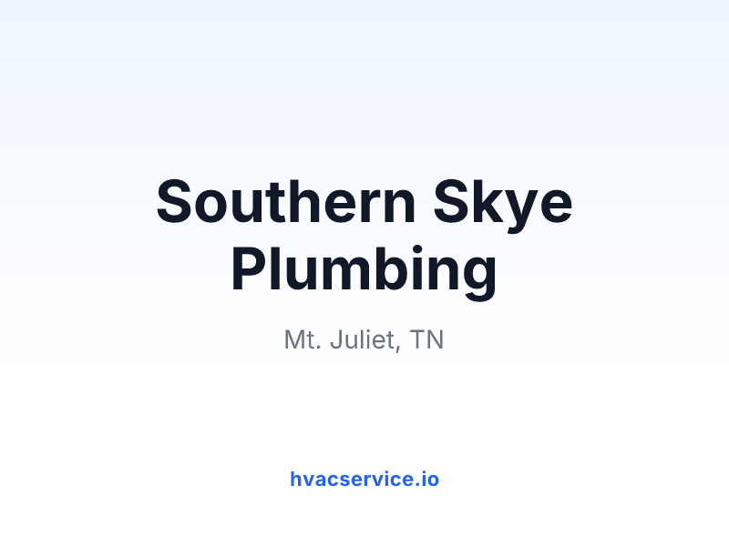 Southern Skye Plumbing