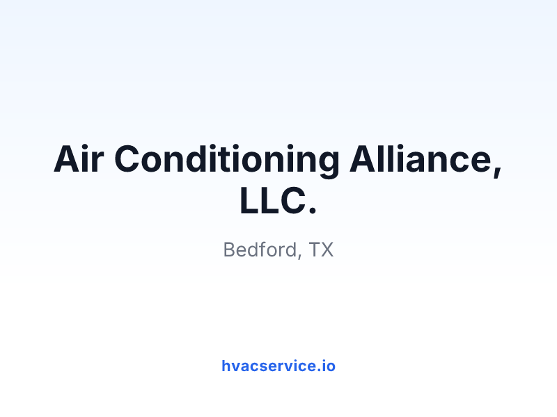 Air Conditioning Alliance, LLC.