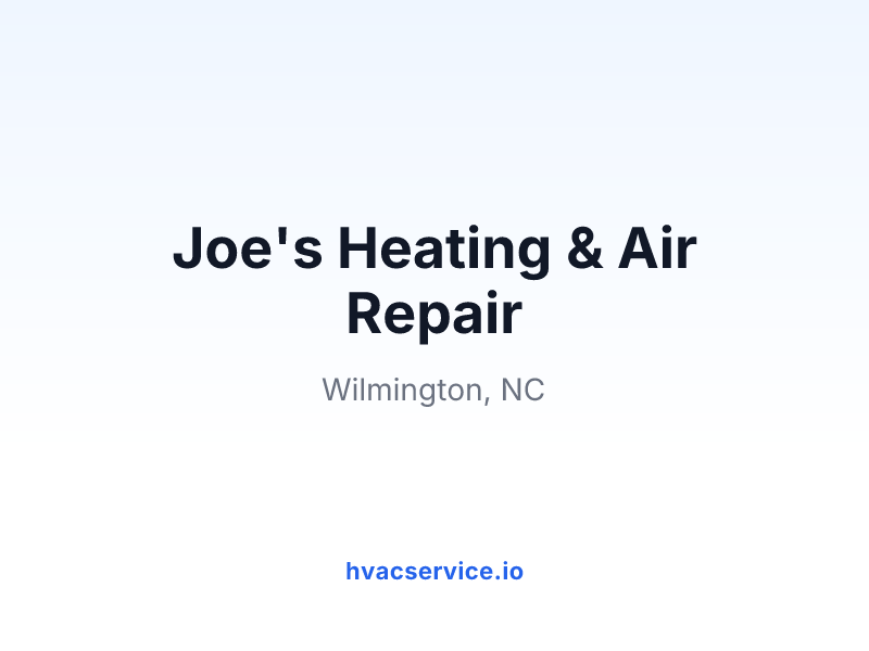 Joe's Heating & Air Repair