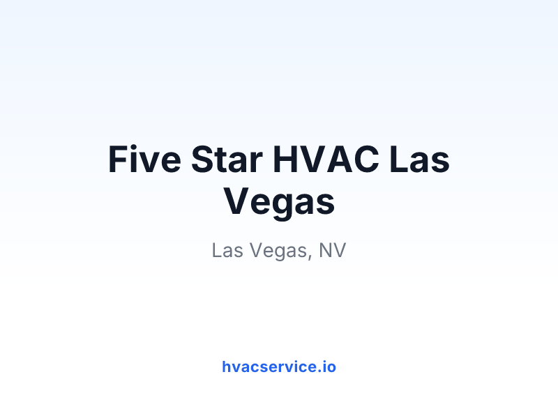 Five Star HVAC Las Vegas