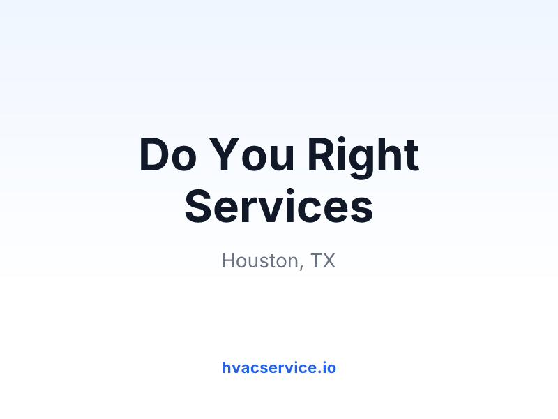 Do You Right Services