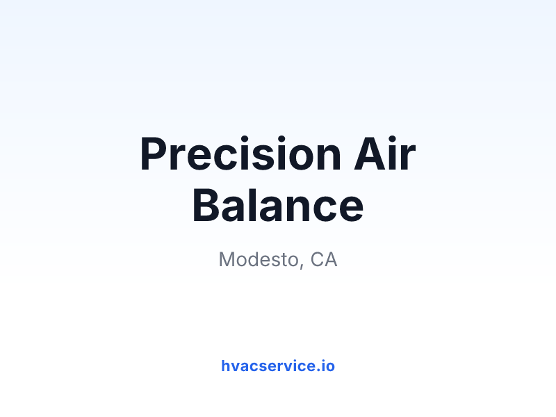 Precision Air Balance